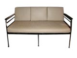 Iron and Leather Couch