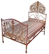 Antique Anglo-Indian Painted Iron Bed