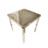 Square mirrored side table