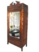 Early Faux Bamboo Armoire