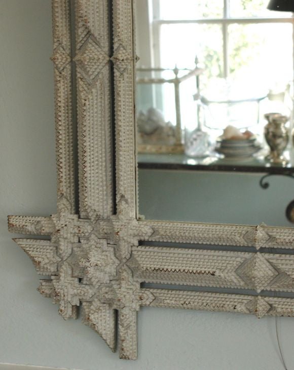 Tramp Art Painted Mirror