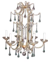 Beaded Chinoiserie Style Chandelier