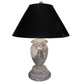 Pair of Cement Urn Lamps