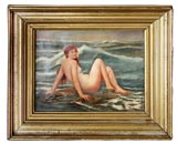 Seashore Nude Oil on Canvas
