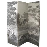 Painted Wallpaper Folding Screen Painted Wallpaper Folding Screen