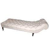 Antique Tufted Muslin Covered Chaise