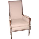 Carved and Upholstered French Armchair
