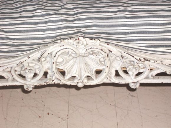 19th Century Shell Detail Campaign Bed