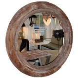 Very Large Aged Wood Mirror