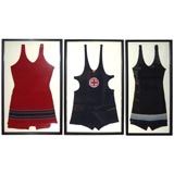 1920's Wool Bathing Suits, Framed