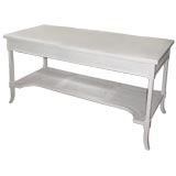 Painted Caned Console Table.