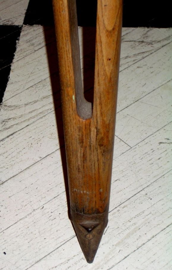 Surveyor's Tripod Standing Lamp In Excellent Condition In Bridgehampton, NY