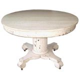 Painted Empire Pedestal Table Antique Painted Empire Pedestal Table