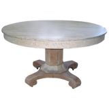 Bleached Oak Pedestal Table