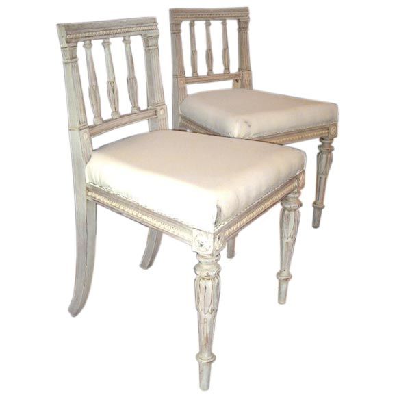 Four Gustavian Side Chairs