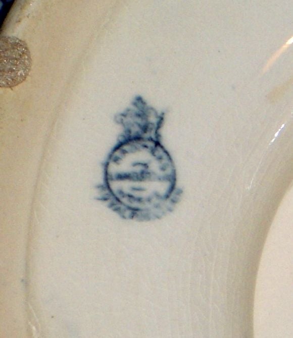 Large blue and white Transferware, Punch Bowl. 2