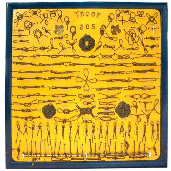Large 1950's Boy Scout Knot Board