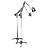 Pair of English Hospital Floor Lamps
