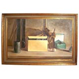 Still Life Oil on Canvas of Boxes and Nest