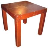 Stitched Leather Parson's Table