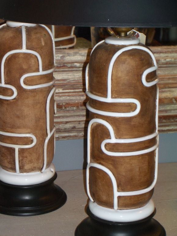 Pair of Pottery Lamps