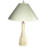 Carved Wooden Tassel Lamp