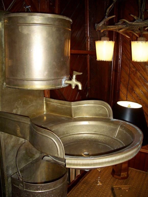 French Brass Train Sink