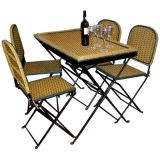 Vintage French Woven Bistro Set