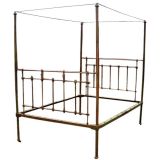 Antique Queen Size Iron Canopy Bed