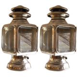 Pair of Nickel Carriage Lamps