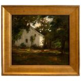 Oil on Canvas of Sunlit House