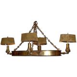19th Century Electrified Gas Chandelier
