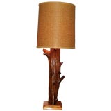 Mid-Century Folk Art Tree Lamp