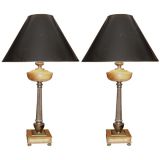 Pair of Sheraton Style  Lamps