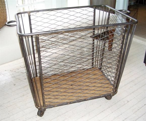 20th Century French Steel Industrial Cart