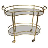 Brass Mid-Century Teacart/Bar