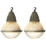 Pair of French Industrial lamps