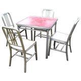 Vintage Set of Goodform Aluminum Table and Chairs