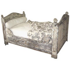 Antique French Painted Iron Day Bed