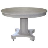 Oak Dining Table in Pickled White Finish