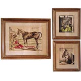 Three Horse Watercolors