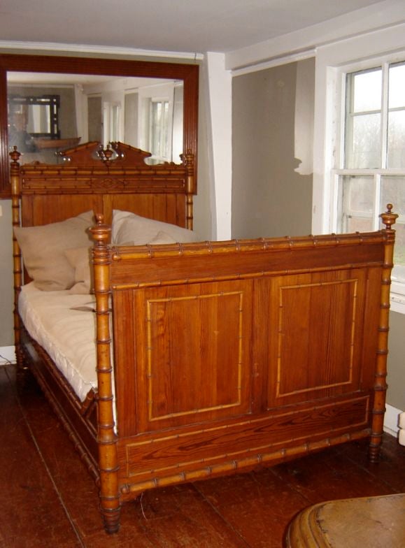 French faux bamboo 3/4 bed in excellent condition.