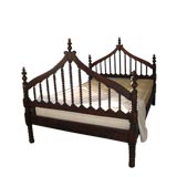 Antique Gothic Spindle Bed