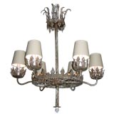 Pair of Gothic Tole Chandeliers