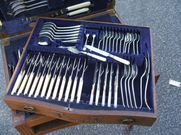 antique cutlery table
