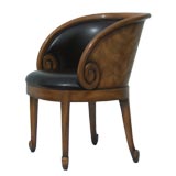 Mahogany Carved Tub Arm Chair
