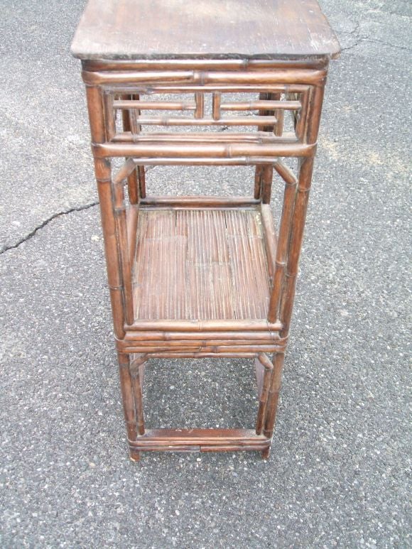 Bamboo side table with Shelf