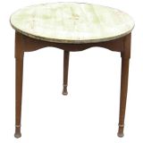 Round Pine Antique Occasional Table