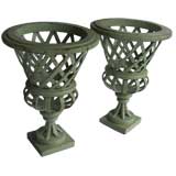 Large Green Urns