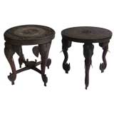 Indian Colonial Table with Horn Inlay